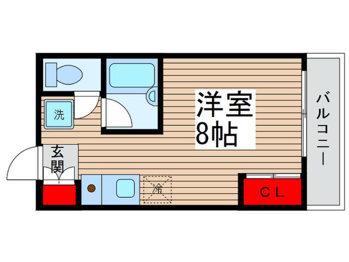 スターハイム松戸(ワンルーム/3階)の間取り写真