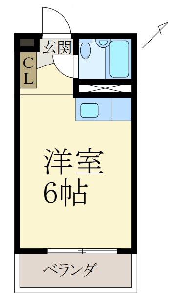 モンエソールIII(ワンルーム/3階)の間取り写真