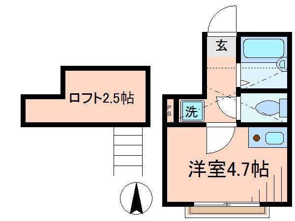 ライズ亀戸(ワンルーム/3階)の間取り写真