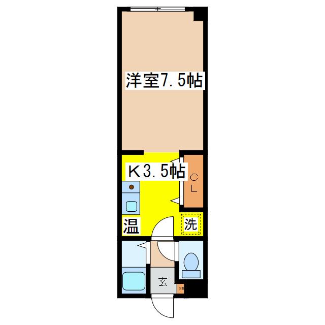 ITマンションかがやき(1K/4階)の間取り写真