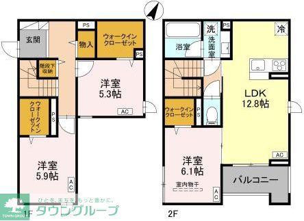 ラ・グリシーヌ・レーブ(3LDK/1階)の間取り写真