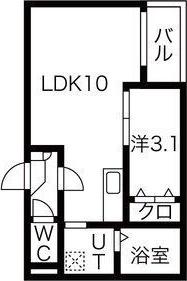 JACK DOTOKUKITAI(1LDK/1階)の間取り写真
