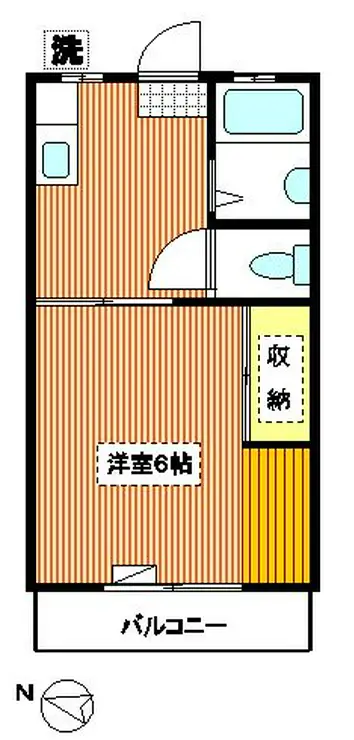 コーポグリーンバレー 1階階 間取り