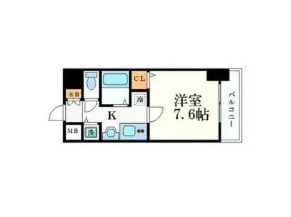 プレサンス 名古屋STATIONアライブ(1K/6階)の間取り写真