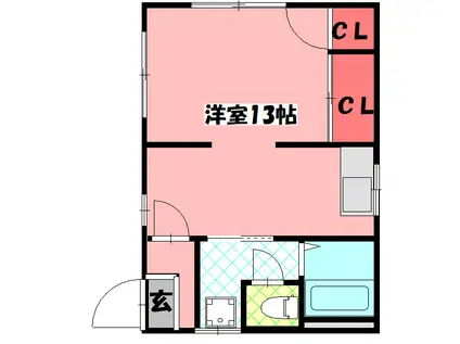 入江マンション(ワンルーム/3階)の間取り写真