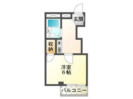 シャルマンフジ神戸壱番館(1K/2階)の間取り写真