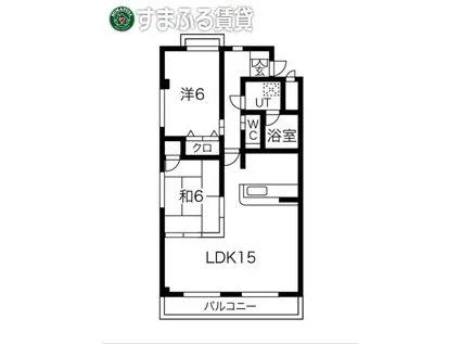 和泉乃郷参番館(2LDK/2階)の間取り写真
