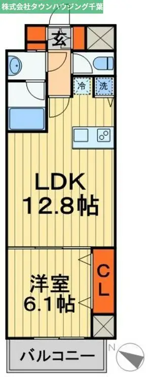 KDX千葉中央レジデンス 14階階 間取り