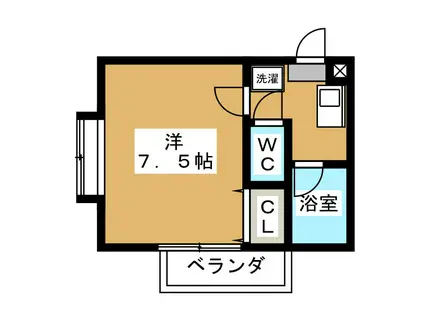 ルネス・橋本B(1K/5階)の間取り写真