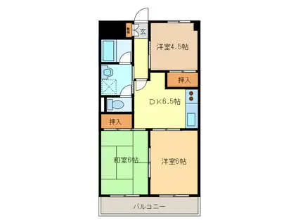 レジデンスYMM(3DK/5階)の間取り写真