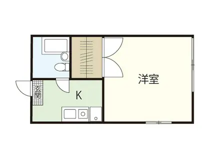 石崎アパート(1K/2階)の間取り写真