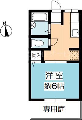 ブランシェ(1K/1階)の間取り写真