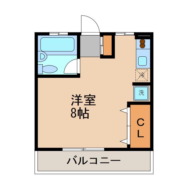 プルミエールII(ワンルーム/3階)の間取り写真