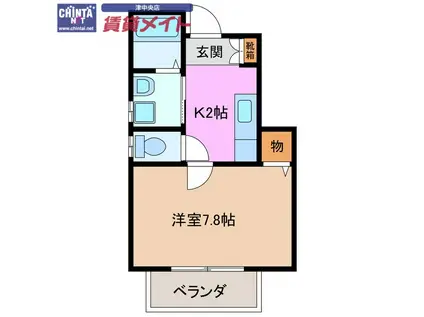 アンフィニIII(1K/1階)の間取り写真