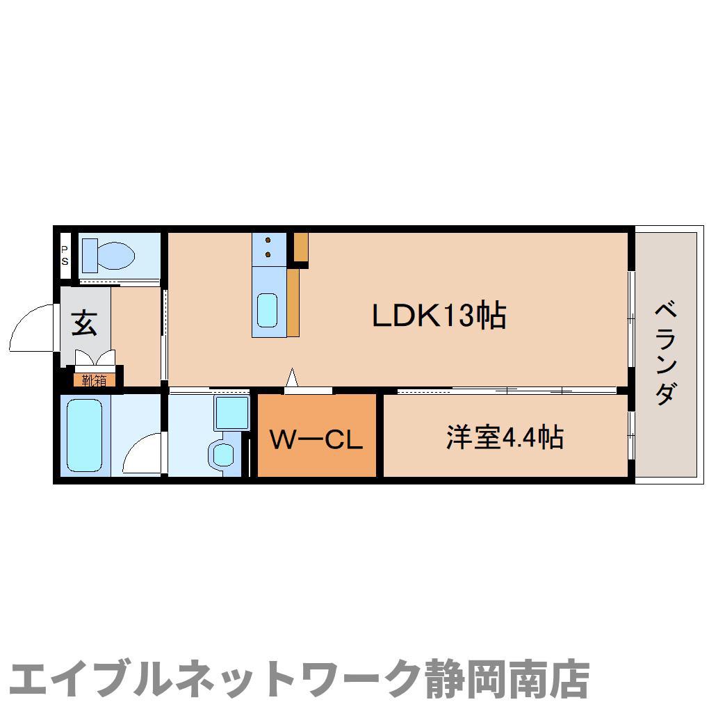 オラシオン八幡(1LDK/3階)の間取り写真