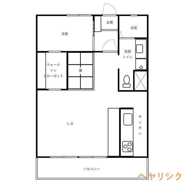 サンシャインマンション(1LDK/6階)の間取り写真