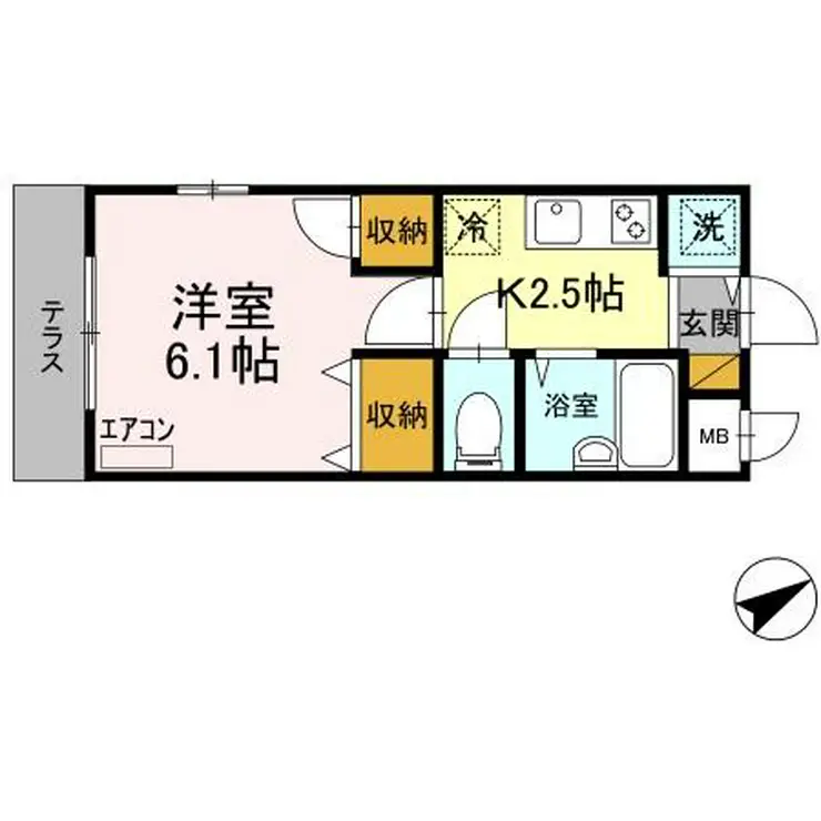 ラグーン舞浜 1階階 間取り