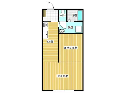 コーポサンライズ弐番館(1LDK/1階)の間取り写真