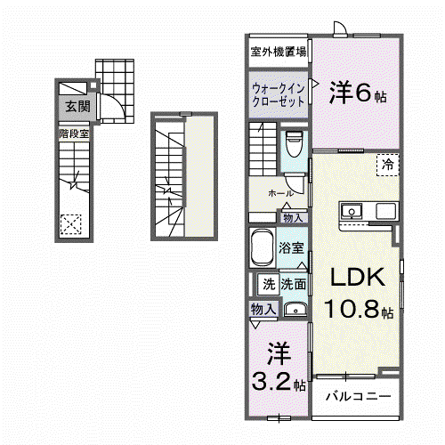 アーバンヒルズV(2LDK/3階)の間取り写真