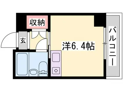 アーバンおの(ワンルーム/4階)の間取り写真