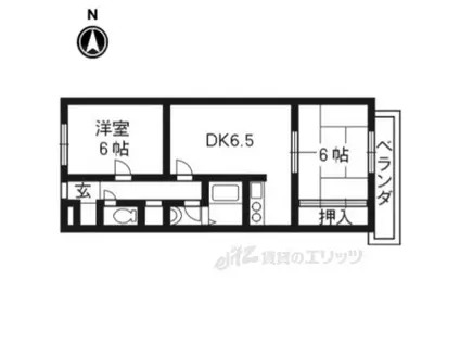 アフリー太田Ⅱ(2DK/2階)の間取り写真