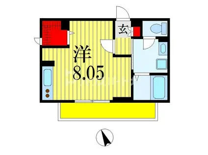 CASAFELICE(ワンルーム/2階)の間取り写真