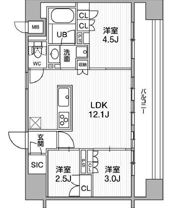 NIDO SUGAMO(3LDK/12階)の間取り写真