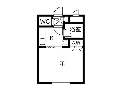 アメニティハイム(1K/2階)の間取り写真