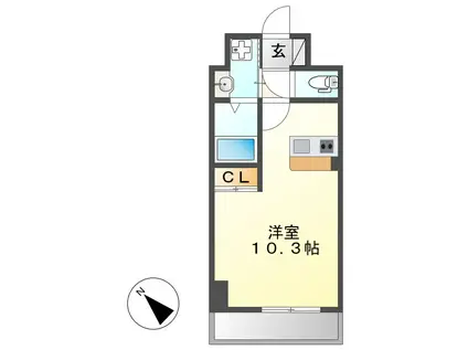 シティライフ池下西(ワンルーム/3階)の間取り写真
