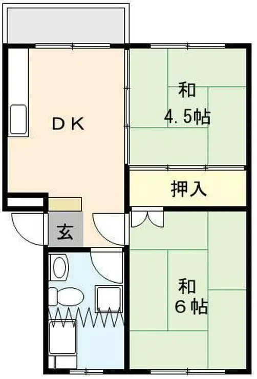 吉野原丸徳マンション 3階階 間取り