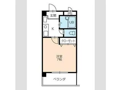 アーバンライフ豊橋(1K/2階)の間取り写真