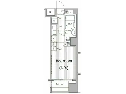 ガラ・ステーション東日本橋(1K/6階)の間取り写真