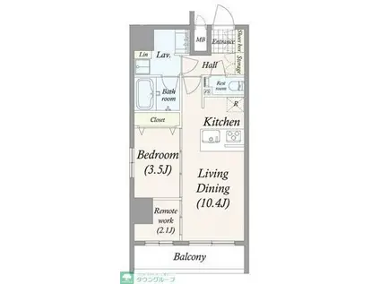 GRAN PASEO上野(1SLDK/5階)の間取り写真