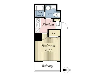 アルファコート草加2(1K/4階)の間取り写真