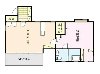 ホーキー・ポーキー(1LDK/1階)の間取り写真