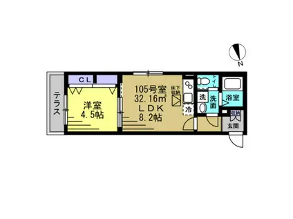 VILLAGE LUMINOUS(1LDK/2階)の間取り写真