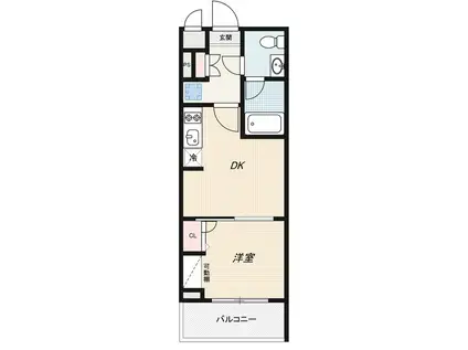 アーバンパーク品川豊町(1DK/2階)の間取り写真