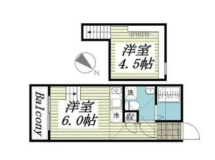 AKARI HABITE B(ワンルーム/1階)の間取り写真