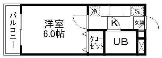 プチレジョン柏木(1K/3階)の間取り写真