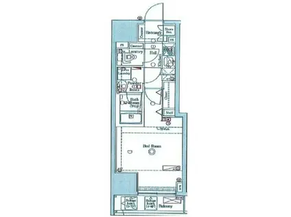ブレシア日本橋蛎殻町(1K/4階)の間取り写真