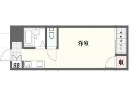 センチュリーアート21(1K/1階)の間取り写真