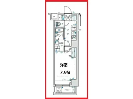 プレニーズ五反野マキシヴ(1K/2階)の間取り写真