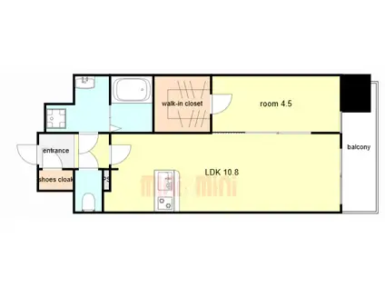 ソルテラス神戸栄町通(1LDK/6階)の間取り写真