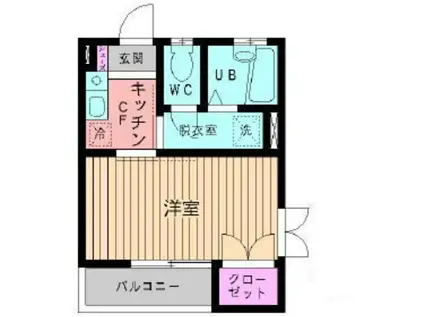 カーサロイヤル(1K/1階)の間取り写真