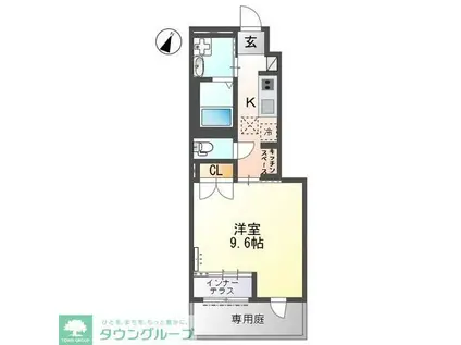 メゾンアルス(1K/1階)の間取り写真