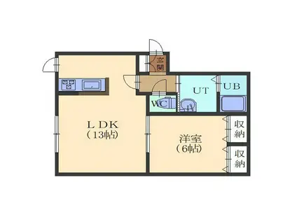 SOLANAソラーナ(1LDK/1階)の間取り写真