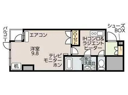 SENDAI STUDENT COURT(1K/8階)の間取り写真