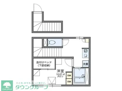 レオパレスいろは(1K/2階)の間取り写真