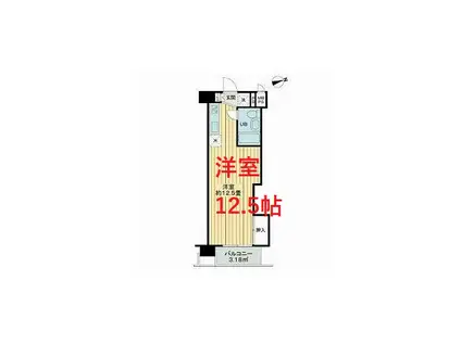 ドミール蒲田(ワンルーム/7階)の間取り写真