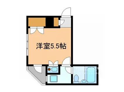 タカヒラビル(ワンルーム/2階)の間取り写真